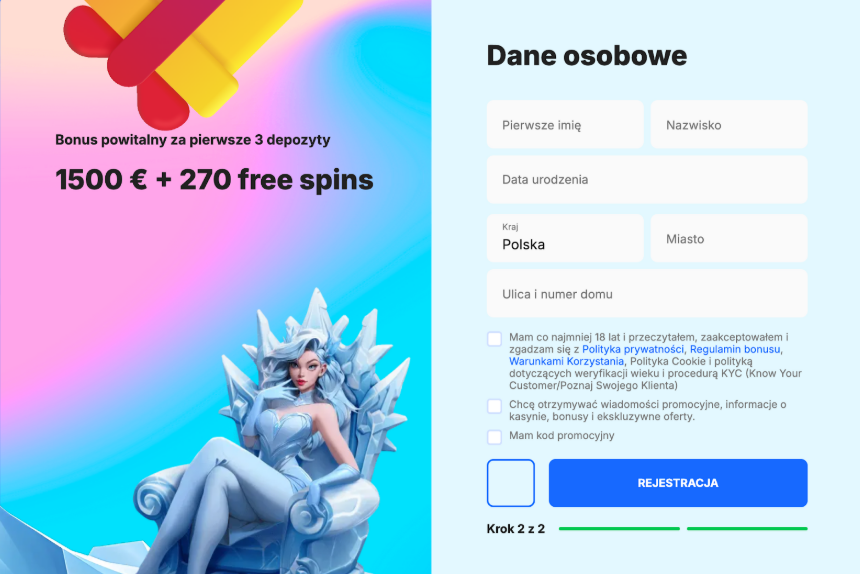Ice Casino Rejestracia z Danymi Osobowymi